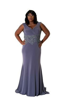 Style Luna Socialite Fashions Purple Size 18 Bridesmaid Plus Size Military Mermaid Dress on Queenly
