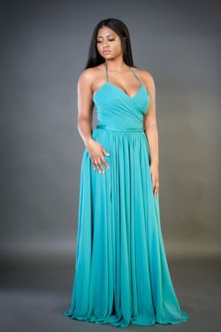 Style Khole Socialite Fashions Blue Size 10 Tall Height Bridesmaid Prom A-line Dress on Queenly