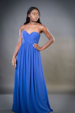 Style Phoebe Socialite Fashions Blue Size 4 Sweetheart Prom Wedding Guest Straight Dress on Queenly