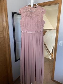 MIUSOL Pink Size 14 High Neck Bridesmaid Sheer Ball gown on Queenly