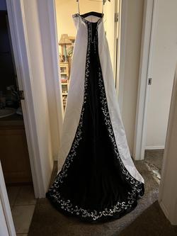 Alfred Angelo White Size 18 Train Strapless Prom Black Mermaid Dress on Queenly