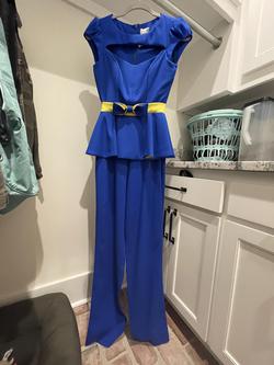 Fernando Wong Blue Size 2 Graduation Flare Jumpsuit Dress on Queenly