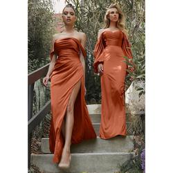 Orange Size 2 Side slit Dress on Queenly