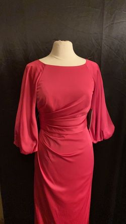 THEIACouture Pink Size 6 50 Off Bell Sleeves A-line Dress on Queenly