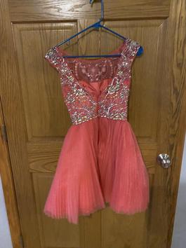 Sherri Hill Pink Size 2 Beaded Top Boat Neck Cocktail Dress on Queenly