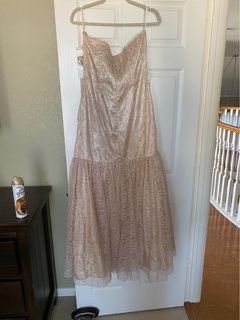 David's Bridal Nude Size 14 Mermaid Medium Height Ball gown on Queenly