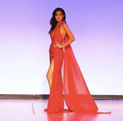 Ashley Lauren Red Size 4 Side slit Dress on Queenly