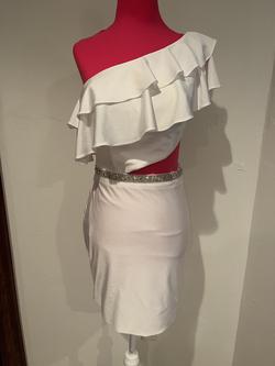 Rachel Allan White Size 4 Party Cut Out One Shoulder Cocktail Dress on Queenly