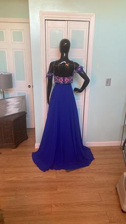 Ellie Wilde Royal Blue Size 12 A-line Dress on Queenly