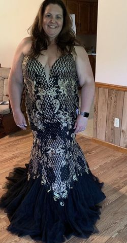 Johnathan Kayne Multicolor Size 18 Floor Length $300 Plus Size Mermaid Dress on Queenly