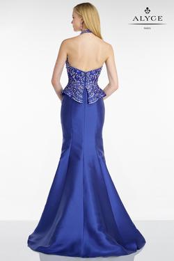 Style 5729 Alyce Paris Royal Blue Size 4 Tall Height Mermaid Dress on Queenly