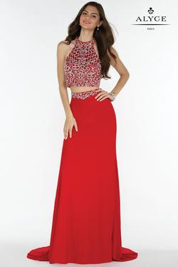 Style 1160 Alyce Paris Red Size 6 Tall Height A-line Dress on Queenly