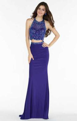 Style 6711 Alyce Paris Blue Size 4 Tall Height Straight Dress on Queenly
