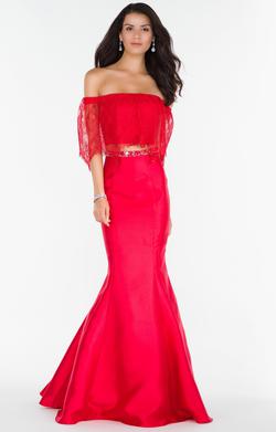 Style 6732 Alyce Paris Red Size 6 Tall Height Mermaid Dress on Queenly