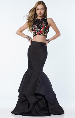 Style 6813 Alyce Paris Black Size 8 Tall Height Mermaid Dress on Queenly