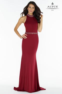 Style 8007 Alyce Paris Red Size 6 Tall Height Burgundy Mermaid Dress on Queenly