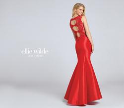 Style 117047 Ellie Wilde Red Size 8 Tall Height Mermaid Dress on Queenly