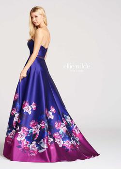 Style 118014 Ellie Wilde Purple Size 8 Tall Height Ball gown on Queenly