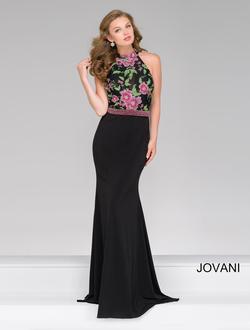 Style 48960 Jovani Black Size 4 Tall Height Mermaid Dress on Queenly