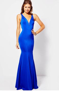 Style 58011 Jovani Royal Blue Size 4 Tall Height Mermaid Dress on Queenly