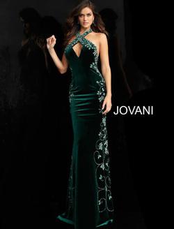 Style 61655 Jovani Green Size 6 Tall Height Mermaid Dress on Queenly