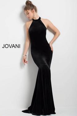 Style 51680 Jovani Black Size 6 Tall Height Mermaid Dress on Queenly