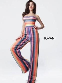 Style 1075 Jovani Multicolor Size 6 Tall Height Jumpsuit Dress on Queenly