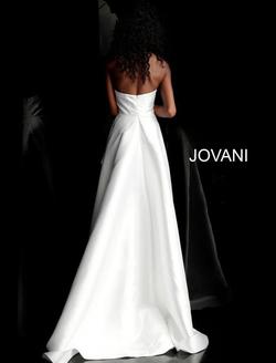 Style 66852 Jovani White Size 6 Tall Height Black Jumpsuit Dress on Queenly
