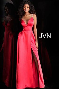 Style Jvn68314 Jovani Red Size 16 Holiday Tall Height Side slit Dress on Queenly