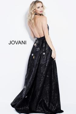 Style 55020 Jovani Black Size 4 Tall Height Ball gown on Queenly