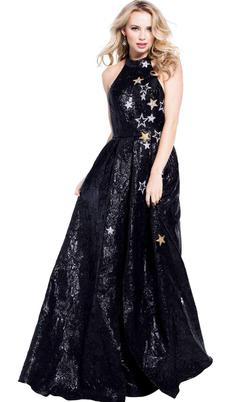 Style 55020 Jovani Black Size 4 Tall Height Ball gown on Queenly