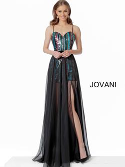 Style 66297 Jovani Multicolor Size 8 Tall Height A-line Dress on Queenly