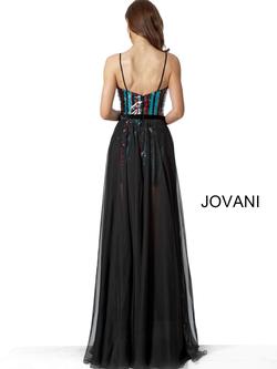 Style 66297 Jovani Multicolor Size 8 Tall Height A-line Dress on Queenly