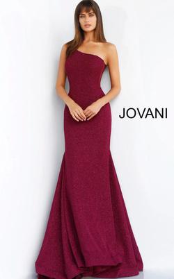 Style 67650 Jovani Red Size 8 Tall Height Burgundy Mermaid Dress on Queenly