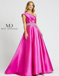 Style 67101 Mac Duggal Hot Pink Size 10 Tall Height Ball gown on Queenly