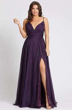 Style 67214 Mac Duggal Purple Size 16 Tall Height Side slit Dress on Queenly