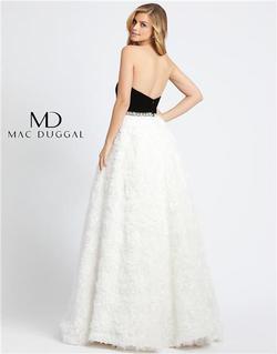 Style 67684 Mac Duggal White Size 8 Tall Height Black Ball gown on Queenly