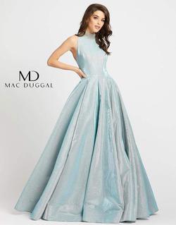 Style 25957 Mac Duggal Blue Size 10 Tall Height Ball gown on Queenly