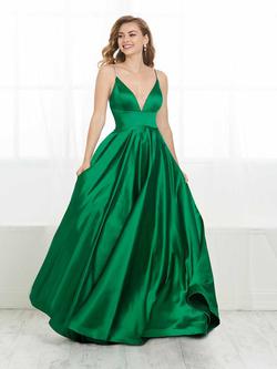 Style 16393 Tiffany Designs Green Size 8 Tall Height Ball gown on Queenly