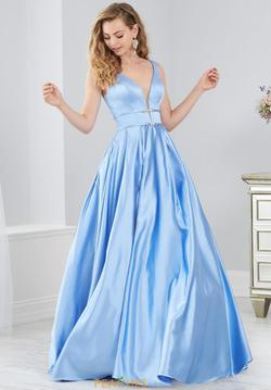 Style 46205 Tiffany Designs Blue Size 12 Tall Height Ball gown on Queenly