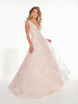 Style 46244 Tiffany Designs Pink Size 8 Tall Height Ball gown on Queenly