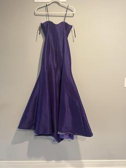 Mac Duggal Purple Size 4 Medium Height Black Tie Mermaid Dress on Queenly