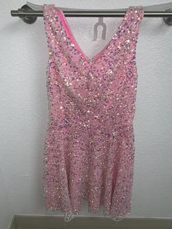 Ashley Lauren Light Pink Size 10 Appearance Nightclub Jewelled Black Tie A-line Dress on Queenly