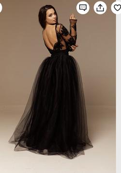 Custom Black Size 10 Sheer Two Piece Prom Ball gown on Queenly