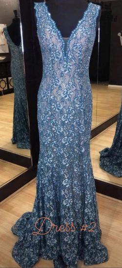 Jovani Multicolor Size 10 Pageant Train Prom Mermaid Dress on Queenly