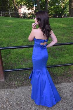 Jessica McClintock Blue Size 4 Black Tie Prom Mermaid Dress on Queenly