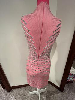Jovani Pink Size 2 Sequined Euphoria Cocktail Dress on Queenly