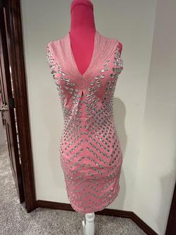 Jovani Pink Size 2 Mini Vintage Party Homecoming Cocktail Dress on Queenly