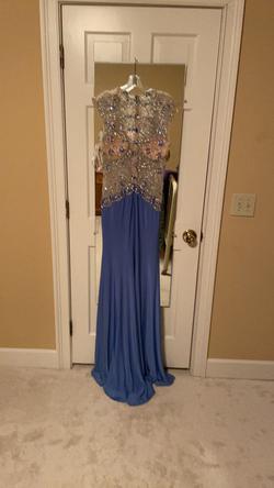 Tony Bowls Purple Size 8 Beaded Top Prom Side slit Dress on Queenly