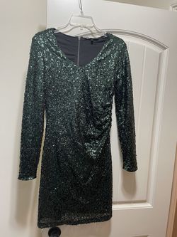 Vero Moda Green Size 4 Sequin Holiday Mini Cocktail Dress on Queenly